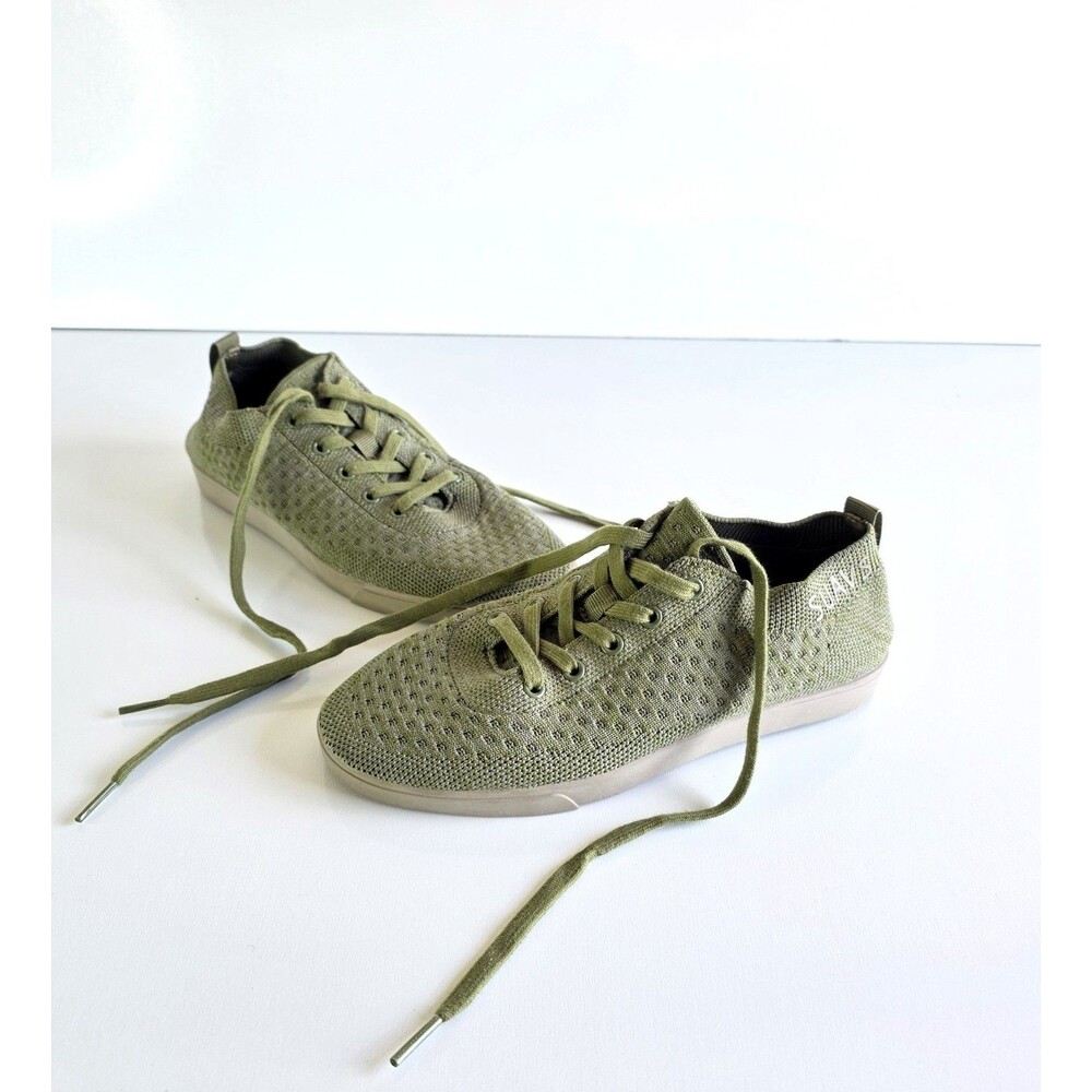 SUAVS Zilker Sneakers Olive Green Women's 7 38 Lace Up Comfort Lightweight